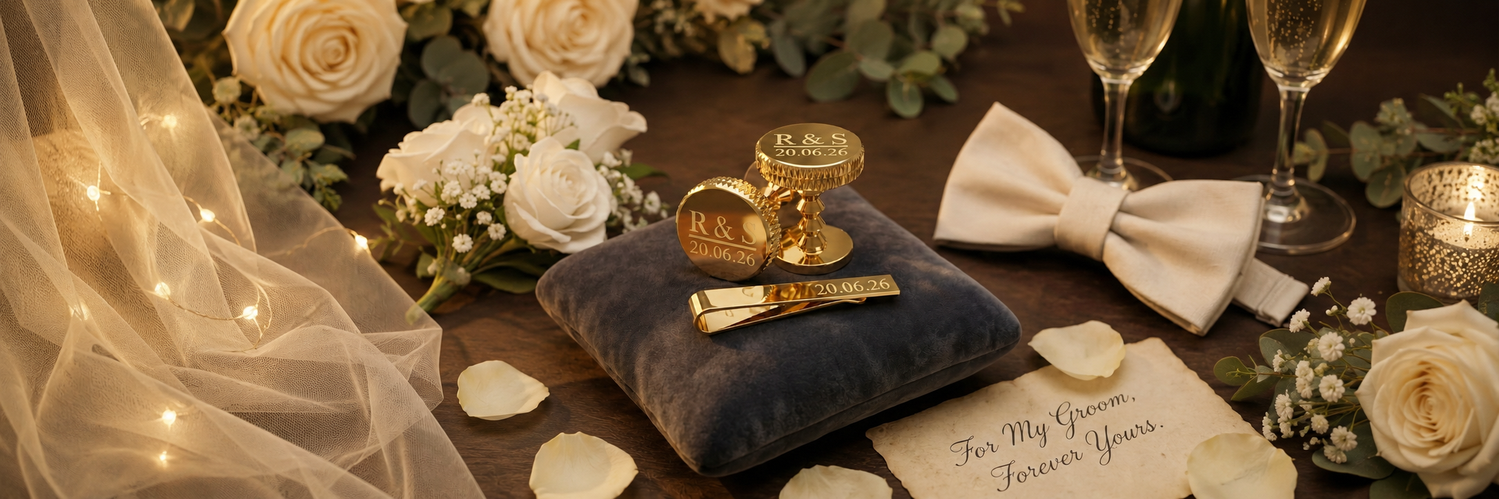 Elevate Your Wedding Look with Stunning Gold Cufflinks