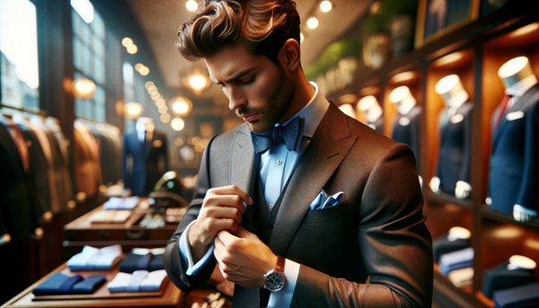 Moda London Suit and Gold Cufflinks Elegance