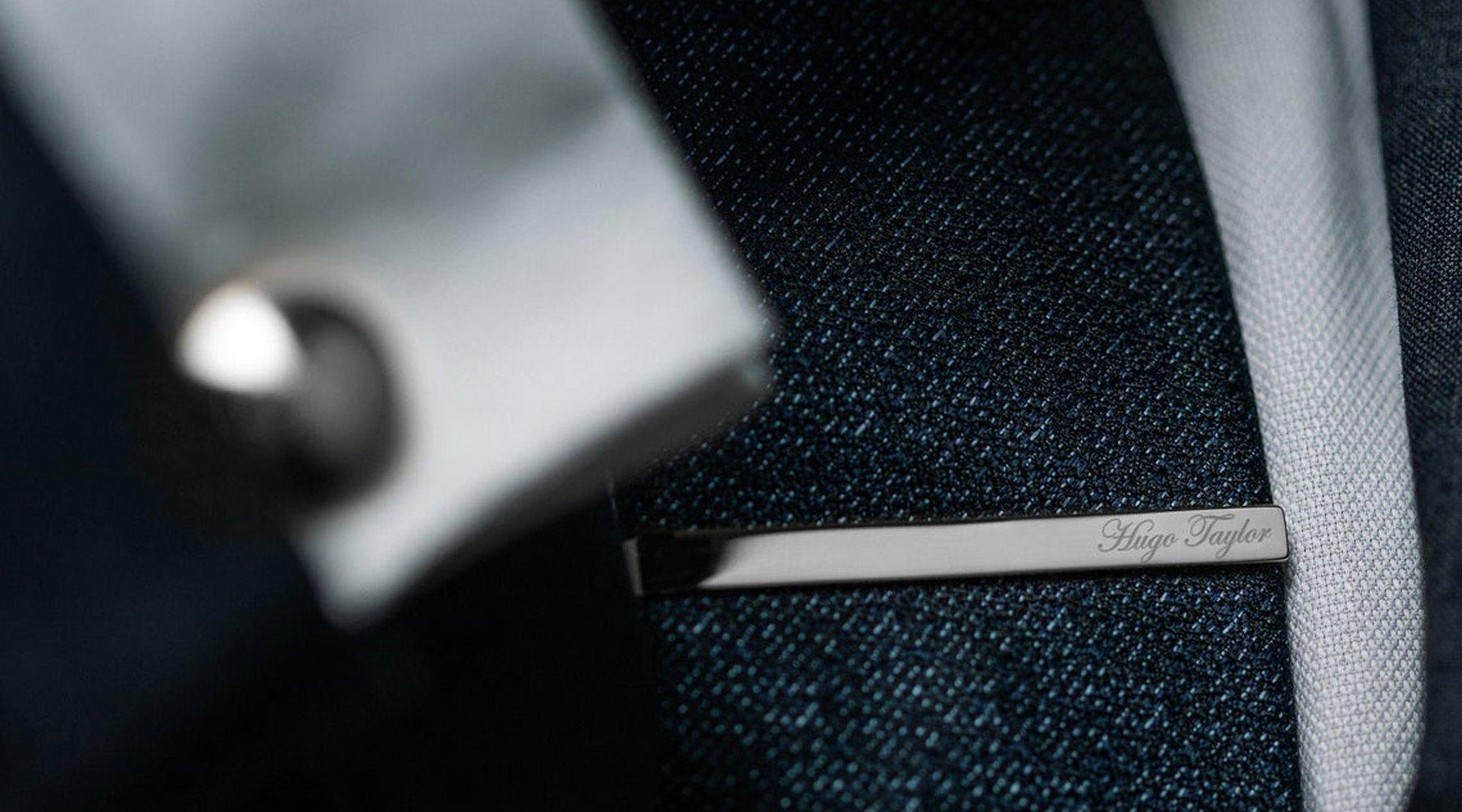 Premium tie clips with free engraving - Moda London