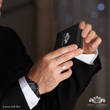Moda London elegant black cufflinks case.