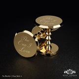 Elegant gold cufflinks for weddings by Moda London.