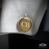 Gold Cufflinks for Ushers - Personalised, Engraved Elegance for Wedding Attire - Moda London
