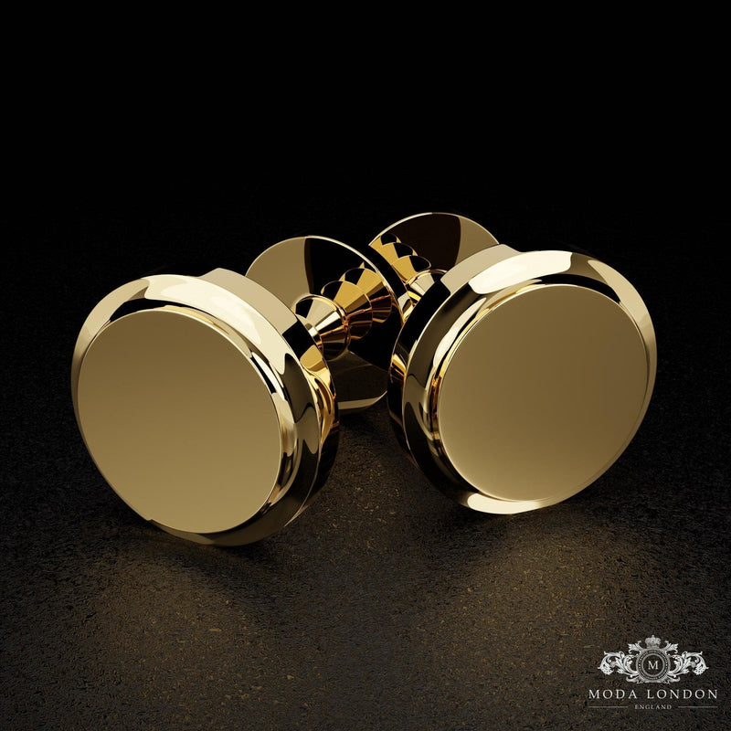 Exceptional Gold Cufflinks for Father of the Bride & Groom - Ultimate Personalised Wedding Gift - Moda London