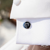 Exquisite Silver Cufflinks Set for Weddings - Personalised Elegance for Groom & Groomsmen - Moda London
