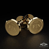 Gold Wedding Cufflinks Sets - Personalised & Engraved for Groom, Groomsmen, & Fathers - Moda London