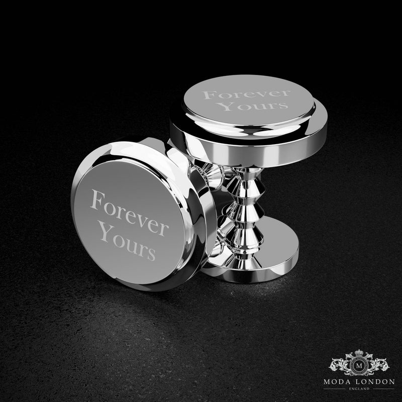 Brompton Cufflinks Silver - Moda London